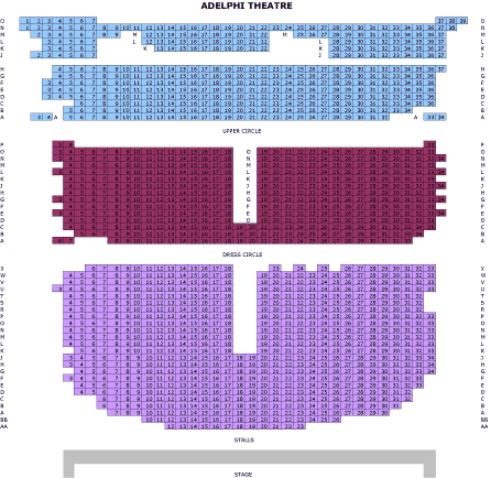 adelphi theatre seating plan mode